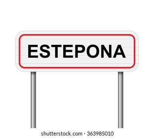 Welcome to Estepona, Spain road sign vector