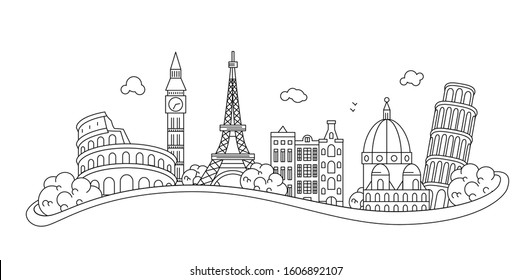 Welcome to Europe. Vector Illustration