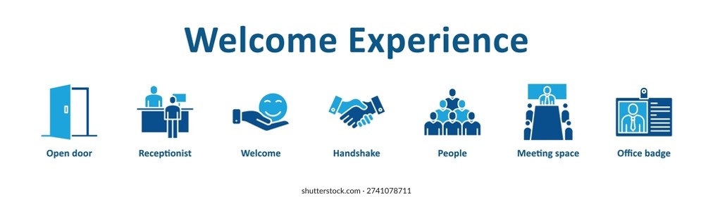 Welcome Experience icon banner glyph color collection