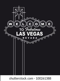 welcome  to fabulous las vegas nevada sign. vector illustration