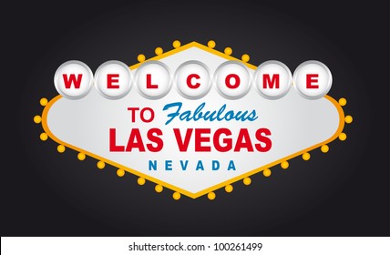 welcome to fabulous las vegas nevada sign isolated. vector