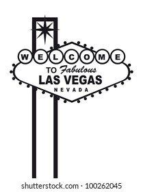 welcome to fabulous las vegas nevada sign, isolated. vector