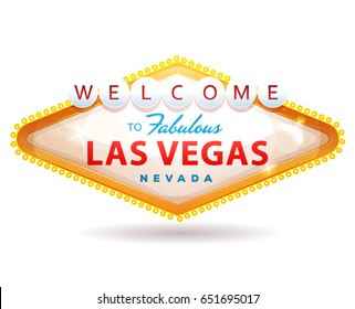 Welcome To Fabulous Las Vegas Sign.
Illustration of a cartoon classic welcome to fabulous las vegas message