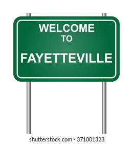 Welcome to Fayetteville, green signal vector