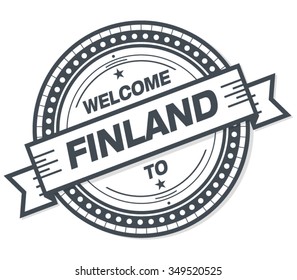 Welcome To Finland Stamp Badge