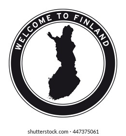 Welcome to Finland vector logo sticker button