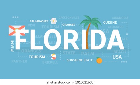 Welcome to Florida. Visit american culture in summer state.