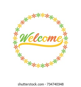 Welcome Flower Stock Vector (Royalty Free) 734740348 | Shutterstock