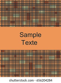 Welcome frame on a geometric background with grid.
Greeting card.