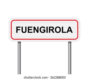 Welcome to Fuengirola Spain road sign vector