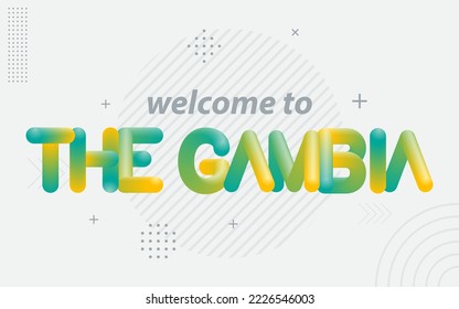 Welcome To The Gambia. Creative Typography with 3d Blend effect