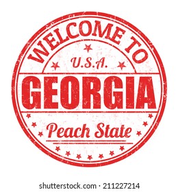 Welcome to Georgia grunge rubber stamp on white background, vector illustration