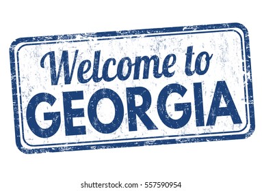 Welcome to Georgia grunge rubber stamp on white background, vector illustration