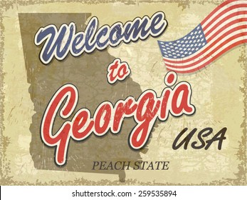 Welcome to Georgia retro background.