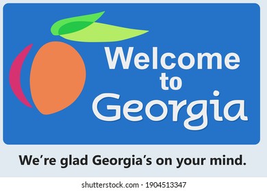 Welcome to Georgia sign with best quality