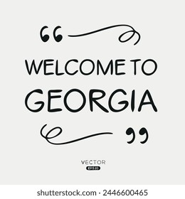 Welcome to Georgia, Vector Illustration.