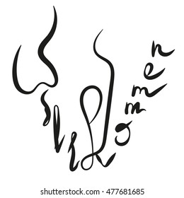 Welcome in german language, hand written greetings in vector.