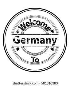 Welcome to Germany Country Grunge Stamp