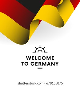 Welcome to Germany. Germany flag. Vector