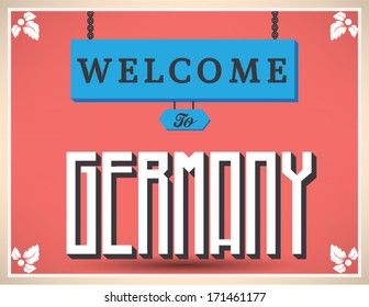 Welcome to Germany sign. Vector design.