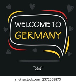 Bienvenido a Alemania, Ilustración vectorial.