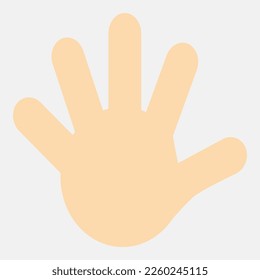 Welcome gesture with open palm with outstretched fingers. Raised hand with open palm. Spread fingers. High five close up. Waving hand isolated icon. Concept of charity, volunteering, love and kindness