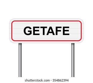 Welcome to Getafe Spain road sign vector