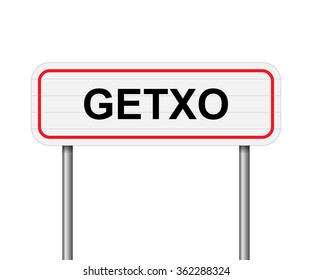 Welcome to Getxo Spain road sign vector