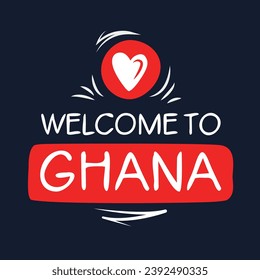 Bienvenidos a Ghana, Ilustración vectorial.