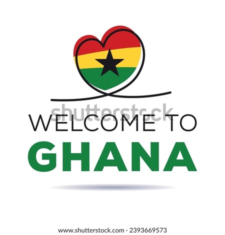 Welcome to Ghana, Vector Illustration.