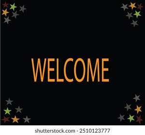 WElCOME gold letters banner, can use for, landing page, template, ui, web, mobile app, poster, banner, flyer, background