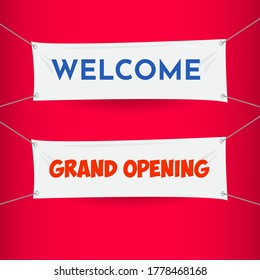 Welcome, Grand Opening Banner Presidential Election 2020 United States Vector Template Design Illustration
