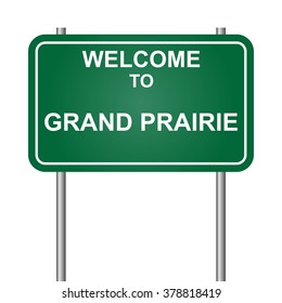 Welcome to Grand Prairie, green signal vector