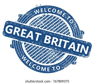 Welcome to Great Britain Stamp