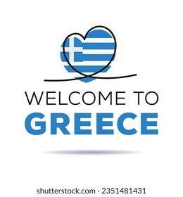 Welcome to Greece, Vector Illustration.