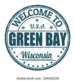 Welcome to Green Bay grunge rubber stamp on white background, vector illustration