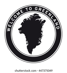 Welcome to Greenland vector logo sticker button