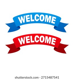 Vector de Anuncio de saludo de bienvenida ilustración aislada