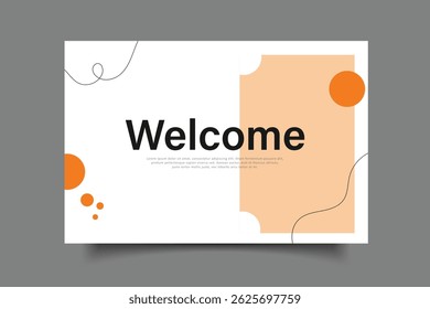 welcome greeting card template design