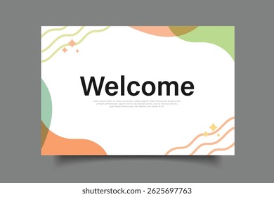 welcome greeting card template design
