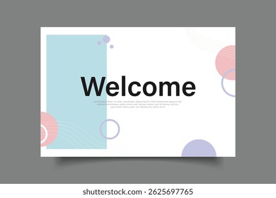 welcome greeting card template design