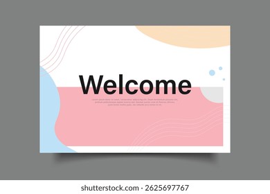 welcome greeting card template design