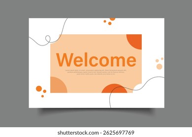 welcome greeting card template design