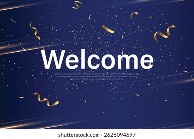 welcome greeting card template design welcome background with luxury background