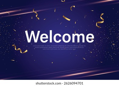 welcome greeting card template design welcome background with luxury background