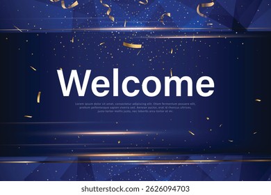 welcome greeting card template design welcome background with luxury background