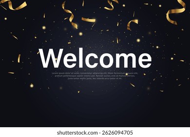 welcome greeting card template design welcome background with luxury background