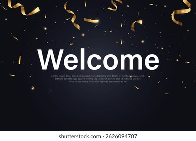 welcome greeting card template design welcome background with luxury background
