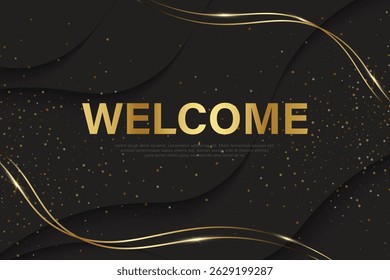welcome greeting card template design welcome background luxury background