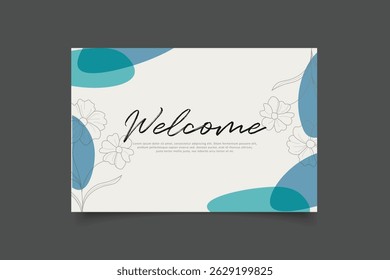 welcome greeting card template design